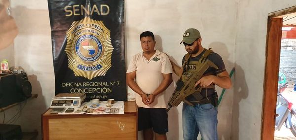 Detienen a vendedor de crack y cocaína en Horqueta