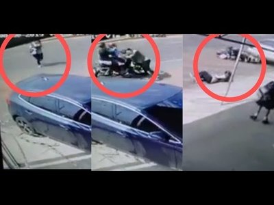 IMPRUDENCIA DE UNA PEATÓN, CASI ACABA CON SU VIDA Y DE OTRAS PERSONAS
