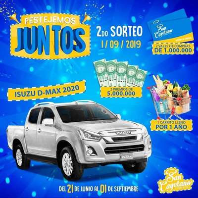 San Cayetano sortea una camioneta 0KM •