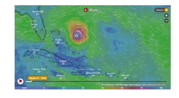 Huracán Dorian sube a categoría cuatro a 24 horas de su llegada a Florida - ADN Paraguayo