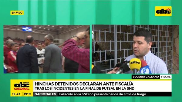 Hinchas detenidos tras incidentes en final de Futsal siguen declarando ante Fiscalía - Notas - ABC Color