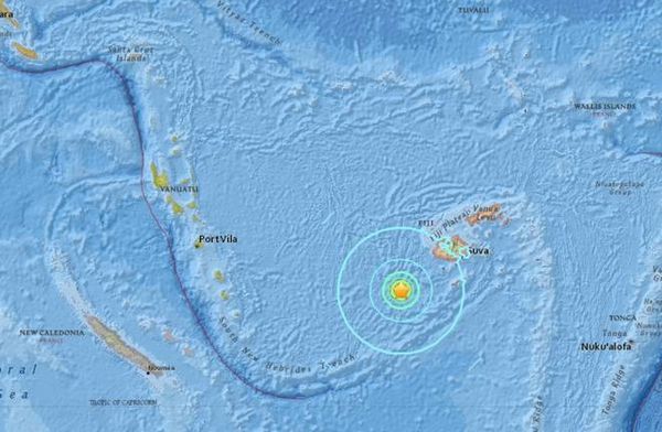Fuerte terremoto en el Pacífico, entre las islas Fiyi y Tonga