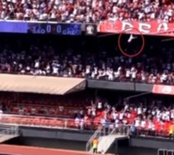 Barrabrava cayó de una altura de 25 metros en un estadio - Paraguay.com
