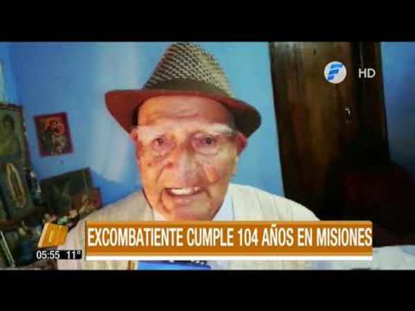 Excombatiente cumplió 104 años de vida