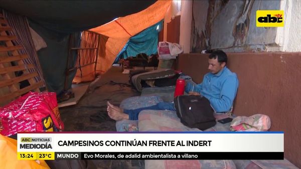 Campesinos continúan frente al Indert - ABC Noticias - ABC Color