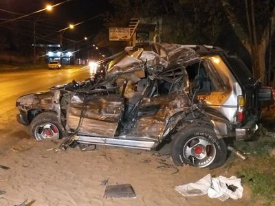 Cuádruple choque en Limpio dejó un fallecido