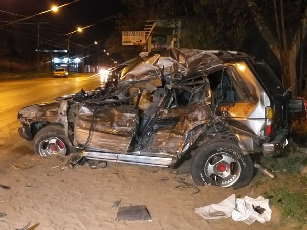 Cuádruple choque en Limpio dejó un fallecido