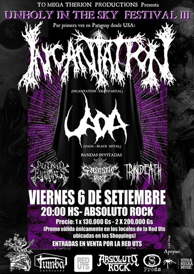 Banda estadounidense Incantation se presenta el viernes en Absoluto Rock - .::RADIO NACIONAL::.