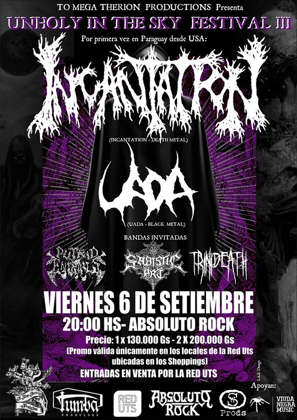 Banda estadounidense Incantation se presenta el viernes en Absoluto Rock - .::RADIO NACIONAL::.