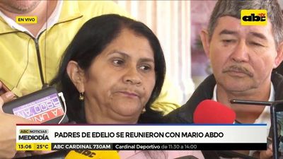 Padres de Edelio se reunieron con el Mario Abdo - ABC Noticias - ABC Color