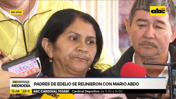 Padres de Edelio se reunieron con el Mario Abdo - ABC Noticias - ABC Color