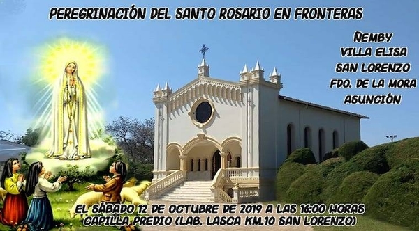 HOY / Organizan multitudinario encuentro de peregrinación y rezo del Santo Rosario