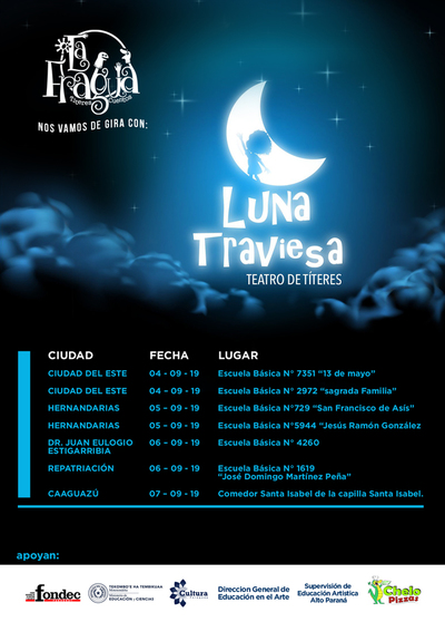 Obra de teatro infantil “Luna traviesa” de gira por Alto Paraná y Caaguazú | .::Agencia IP::.
