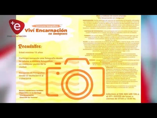 LANZAN CONCURSO DE FOTOGRÁFICO DE LUGARES TURÍSTICOS DE ENCARNACIÓN