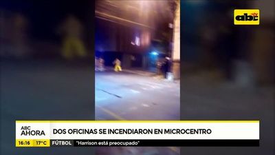 Dos oficinas de incendiaron en microcentro - ABC Noticias - ABC Color