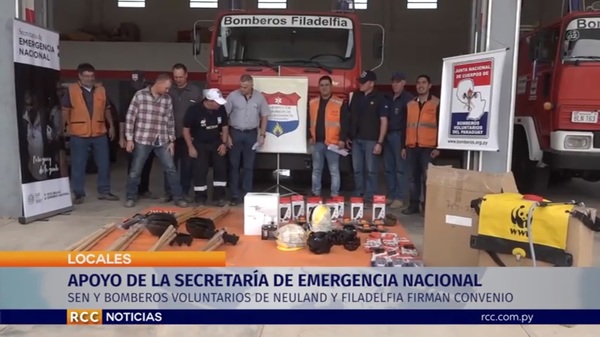 Entregan equipamientos para Bomberos Voluntarios del Chaco