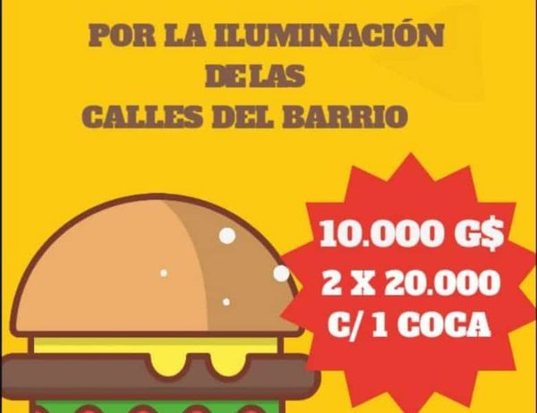 Preparan hamburgueseada para iluminar calles en barrio de CDE