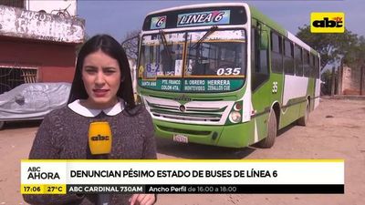 Denuncian pésimo estado de buses de línea 6 - ABC Noticias - ABC Color