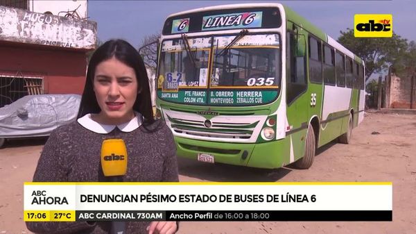 Denuncian pésimo estado de buses de línea 6 - ABC Noticias - ABC Color