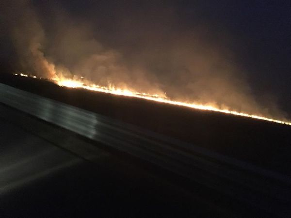 Criminal quema de pastizales a la vera de la ruta en Arroyos y Esteros - Nacionales - ABC Color