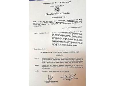 Llano libera a funcionarios de la  CámaraAlta por una cumbre parlamentaria
