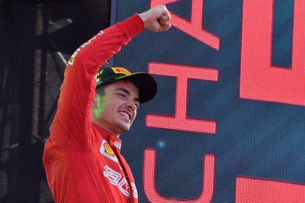 Charles Leclerc de Ferrari, gana el Gran Premio de Italia de F1