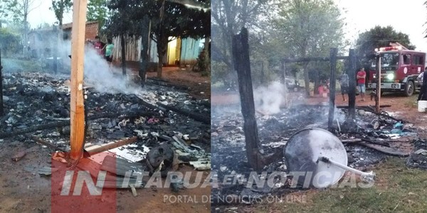 INCENDIO DEJA EN LA CALLE A UNA HUMILDE FAMILIA DE CNEL. BOGADO