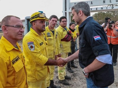 El presidente arribó al Chaco por tema de incendios forestales