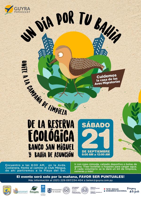 Convocan a la ciudadanía a participar de la campaña de limpieza de la Bahía de Asunción | .::Agencia IP::.