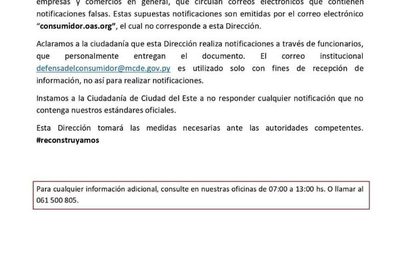 Advierten sobre notificaciones a comerciantes y empresarios desde correos falsos
