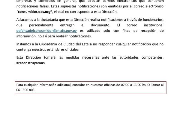 Advierten sobre notificaciones a comerciantes y empresarios desde correos falsos