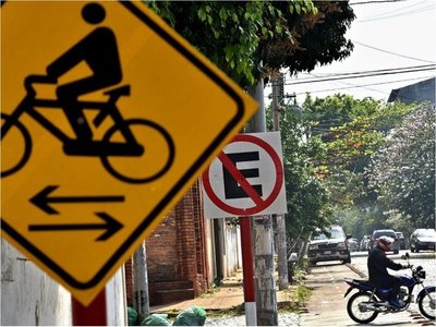 Tras anomalías y cambios, colocan señalización definitiva en bicisenda