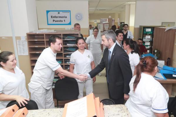 Gobierno verifica mejoras y anuncia importantes obras para el Hospital del Trauma Prof. Dr. Manuel Giagni
