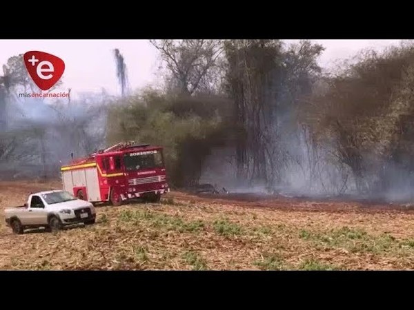 BOMBEROS DE ENCARNACIÓN EN ALERTA POR INCENDIOS FORESTALES
