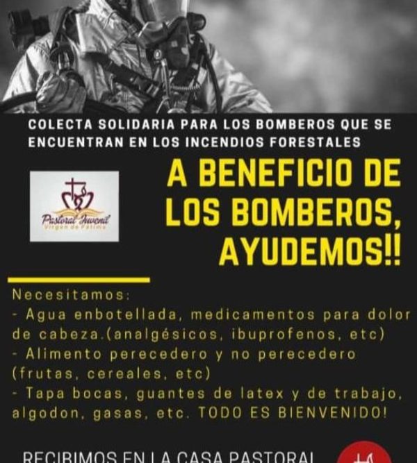 Solicitan donativos para bomberos que trabajan para sofocar incendios forestales