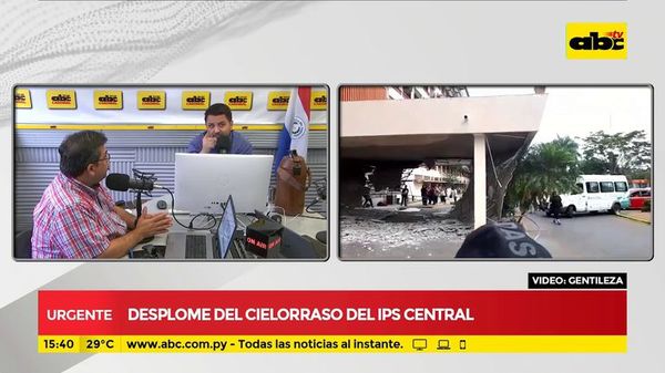 Desplome del cielorraso de IPS Central - ABC Noticias - ABC Color
