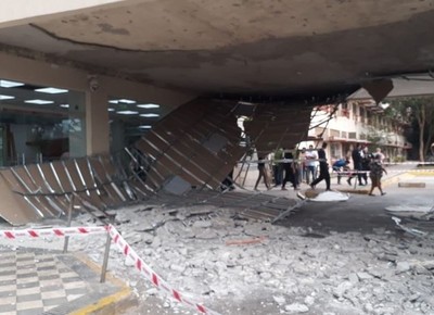 IPS: según arquitecta, fuerte viento pudo haber sido el causante del derrumbe
