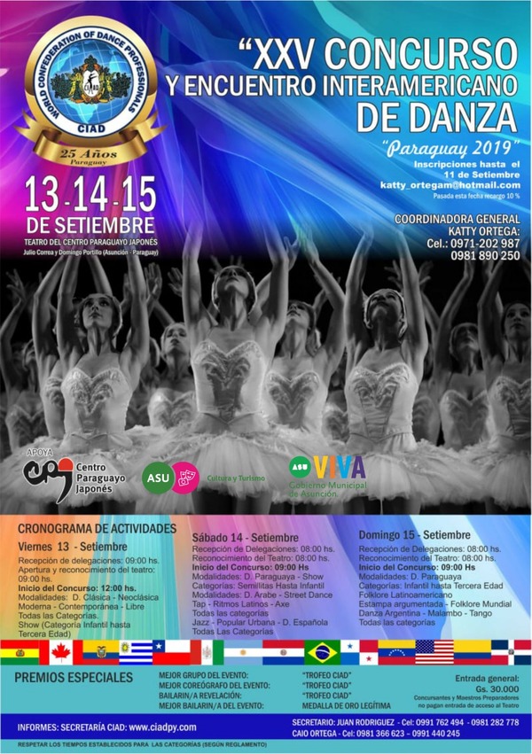 Realizan el XXV concurso y encuentro interamericano de Danza - ADN Paraguayo