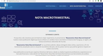 Banco Basa lanzó “Basanomics Nota Macrotrimestral”