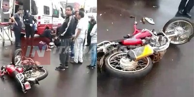 MOTOCICLISTA HERIDO TRAS COLISIÓN EN EL CIRCUITO COMERCIAL