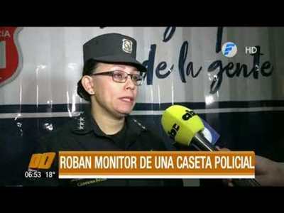 Roban el monitor de una caseta policial