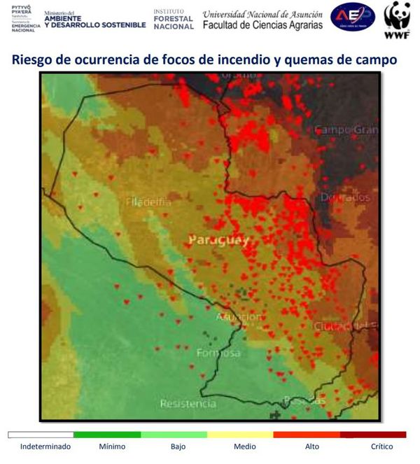 Se reducen focos de incendio, pero el fuego sigue avanzando - Nacionales - ABC Color