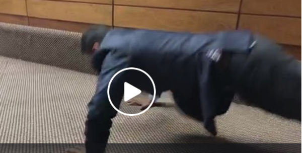 HOY / VIDEO | Diputado hizo flexiones en sala de sesiones ante ausencia de todos sus colegas