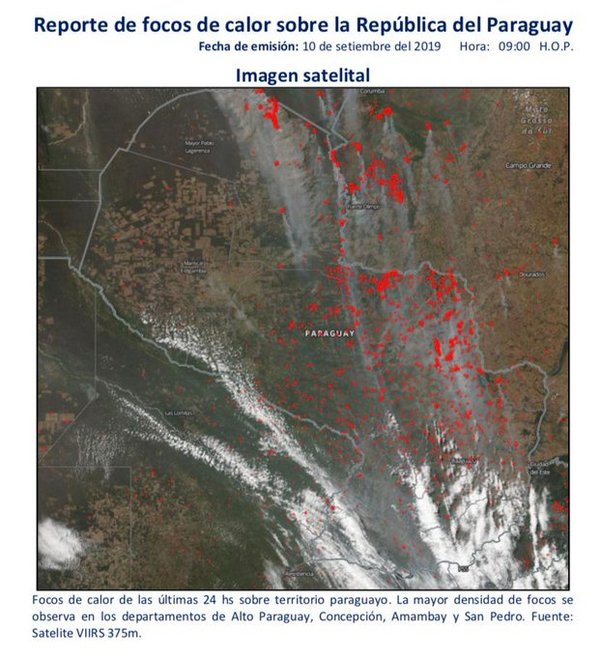 Reportan más de veinte áreas de incendios forestales en Paraguay - .::RADIO NACIONAL::.