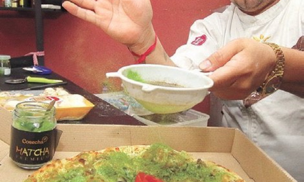 A full se va la pizza fit a base de té verde