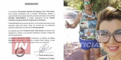 PRODUCTORES DE ITAPÚA RECHAZAN A FRIEDMANN COMO MINISTRO DE AGRICULTURA