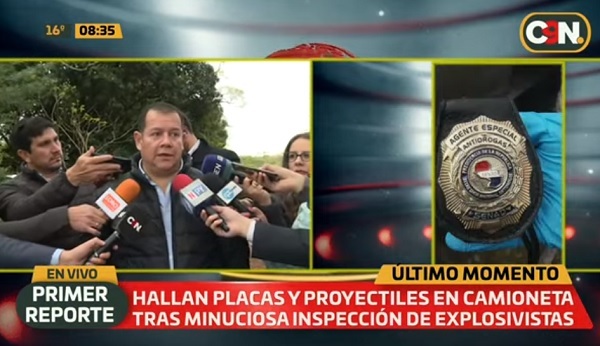 Hallan proyectiles y placas en rodado abandonado en Capiatá