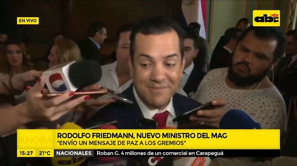 Rodolfo Friedmann jura como nuevo ministro del MAG - ABC Noticias - ABC Color