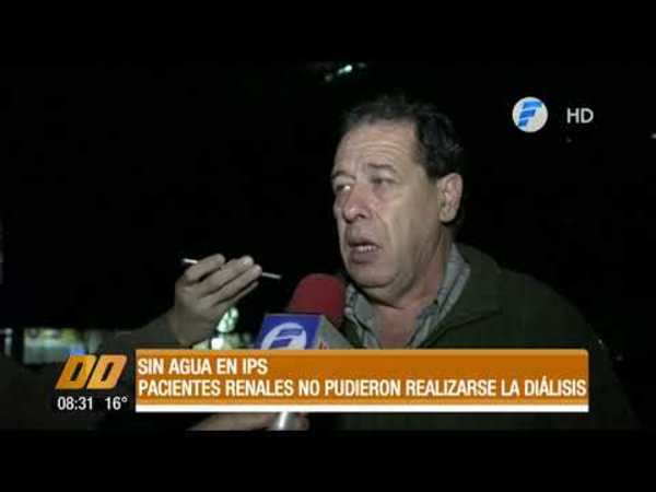 Sin agua en IPS: Pacientes renales no pudieron realizarse la diálisis