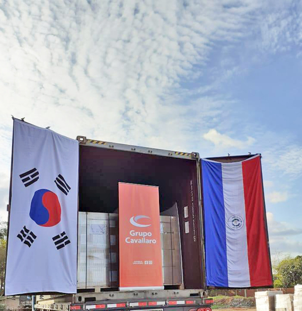 Cavallaro envía primera carga de jabones a Corea